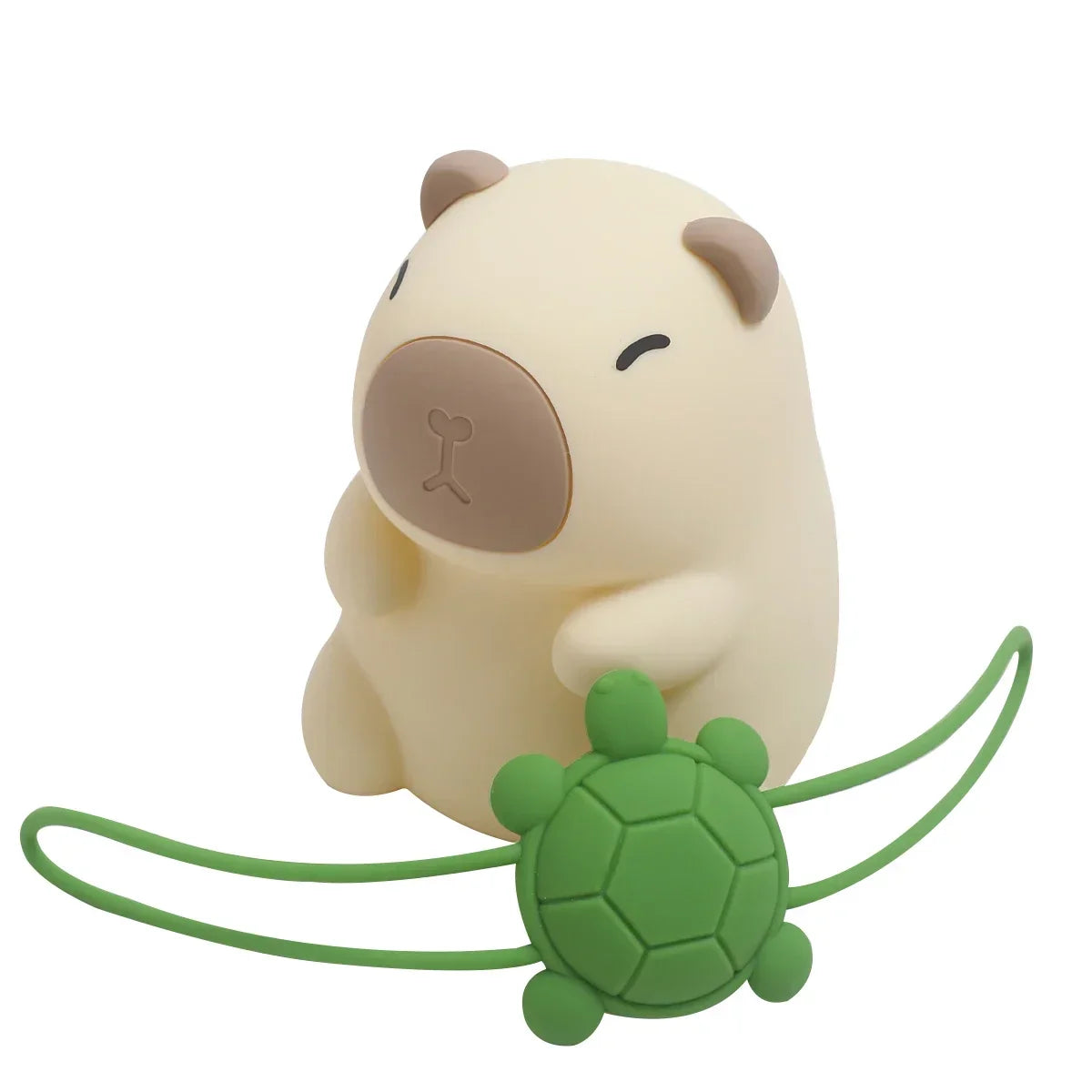 LED Capybara with Turtle Shell Squishy Light